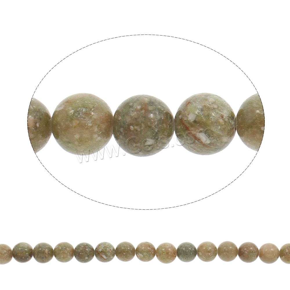 Unakite Beads, Round, made in China & different size for choice, Hole:Approx 1mm, Length:Approx 15 Inch, Sold By Strand