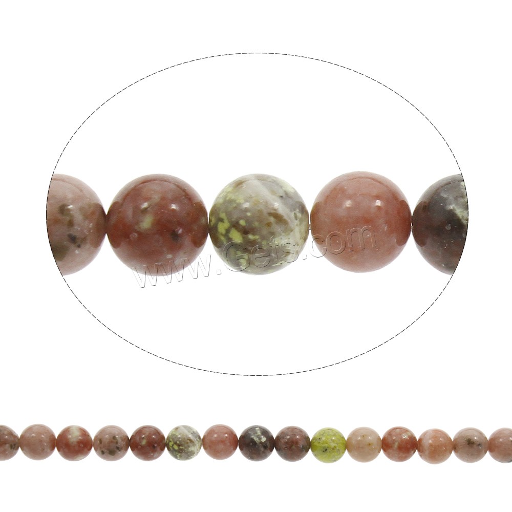 Pflaumenblüte Jade Perle, rund, verschiedene Größen vorhanden, grau, Bohrung:ca. 1mm, Länge:ca. 15 ZollInch, verkauft von Strang
