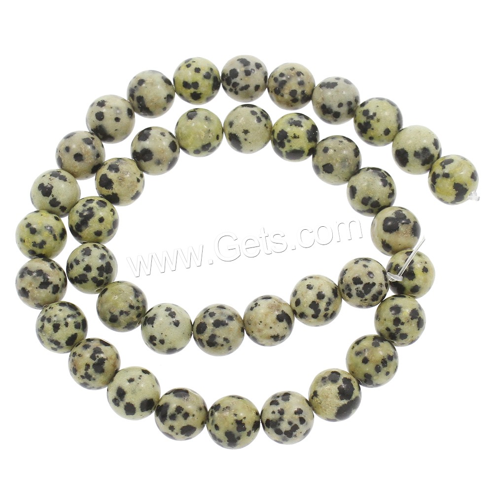 Dalmatian Beads, Round, different size for choice, Hole:Approx 1mm, Length:Approx 15 Inch, Sold By Strand