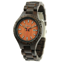 Ювелирные часы Redear®Men, Черный сандал, с Стеклянный & нержавеющая сталь, Другое покрытие, природный & Мужский длина:Приблизительно 7 дюймовый, продается PC