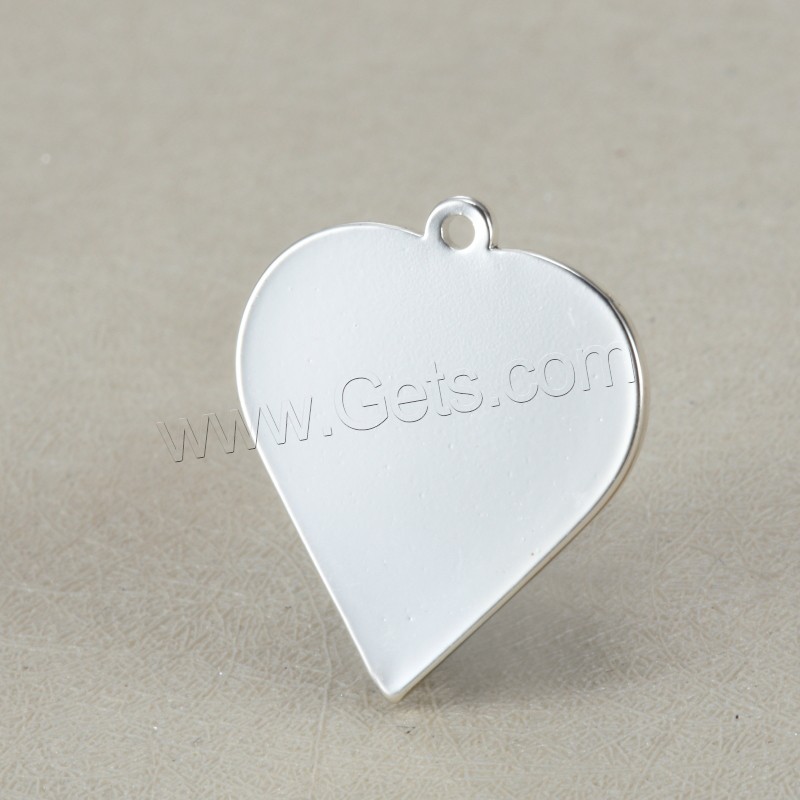 Stainless Steel Tag Charm, Heart, plated, laser pattern & Customized, more colors for choice, 19x22mm, Hole:Approx 1.5mm, Sold By PC