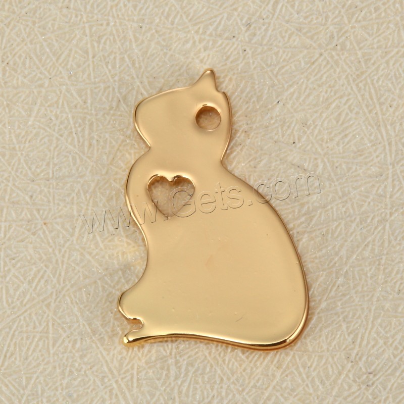 Stainless Steel Tag Charm, Cat, plated, laser pattern & Customized, more colors for choice, 11x17mm, Hole:Approx 1.5mm, Sold By PC
