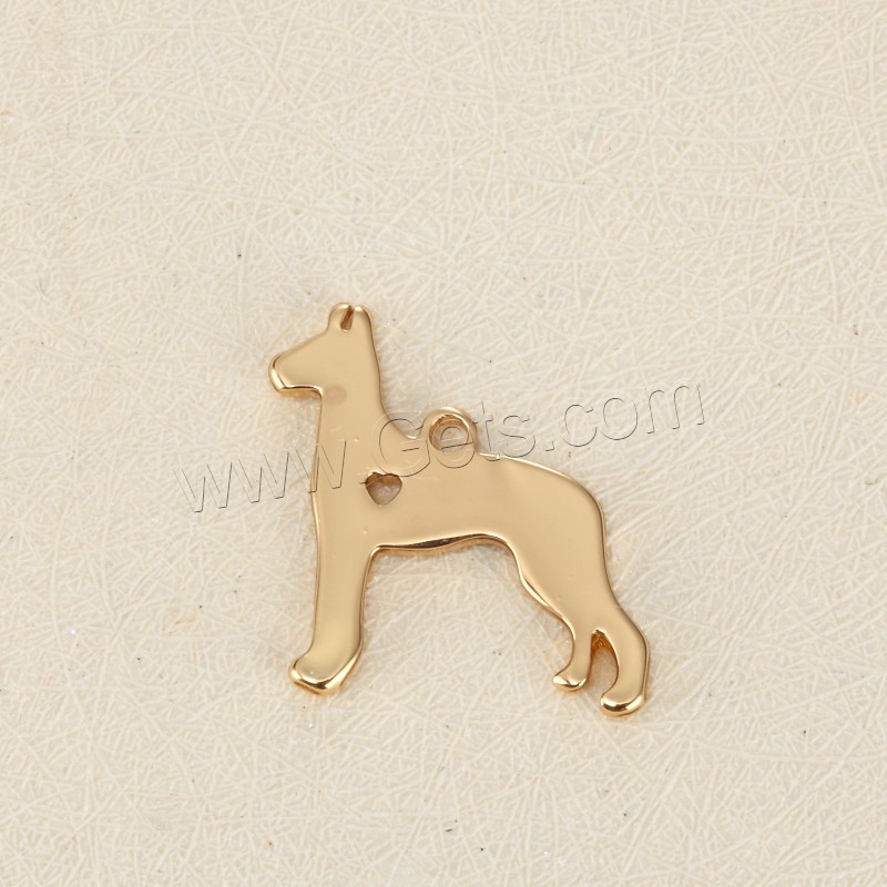 Stainless Steel Tag Charm, Dog, plated, laser pattern & Customized, more colors for choice, 18x18mm, Hole:Approx 1.5mm, Sold By PC