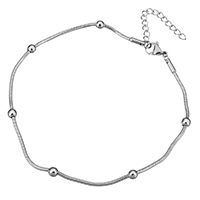 Stainless Steel Chain Bracelets, with 2lnch extender chain, snake chain & for woman, original color, 1.5mm Approx 9 Inch 