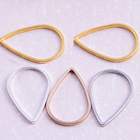 Brass Linking Ring, Teardrop, plated lead & cadmium free Approx 6-8mm 
