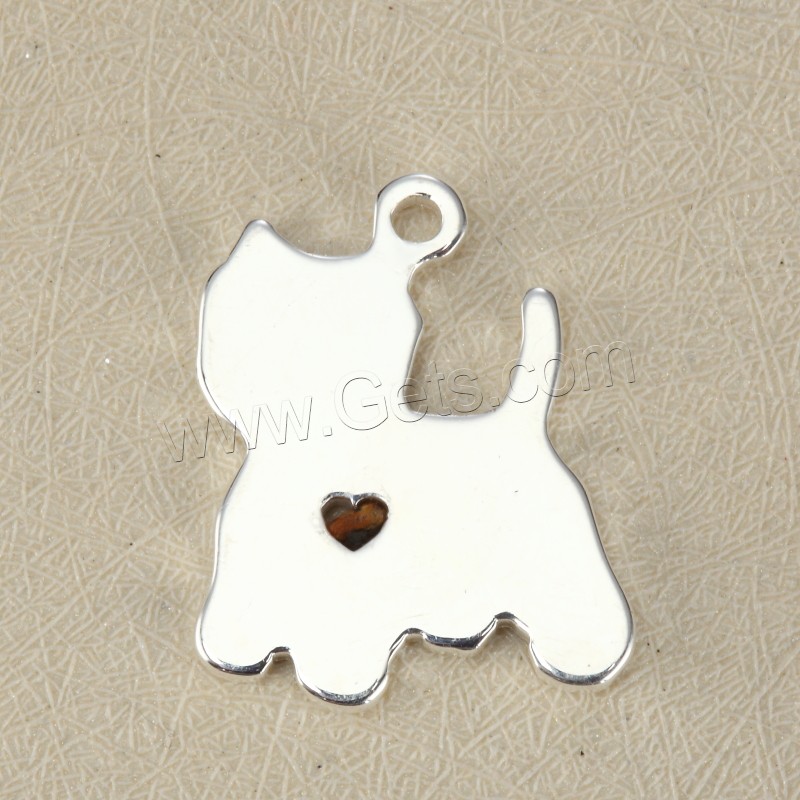 Stainless Steel Tag Charm, Dog, plated, laser pattern & Customized, more colors for choice, 16x20mm, Hole:Approx 1.5mm, Sold By PC