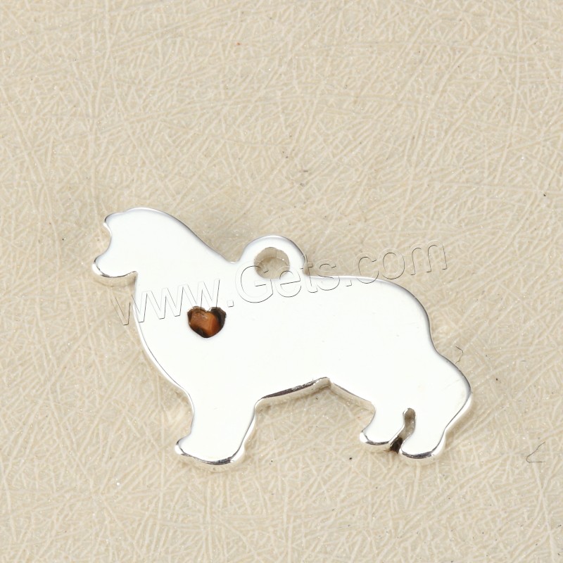 Stainless Steel Tag Charm, Dog, plated, laser pattern & Customized, more colors for choice, 14x22mm, Hole:Approx 1.5mm, Sold By PC