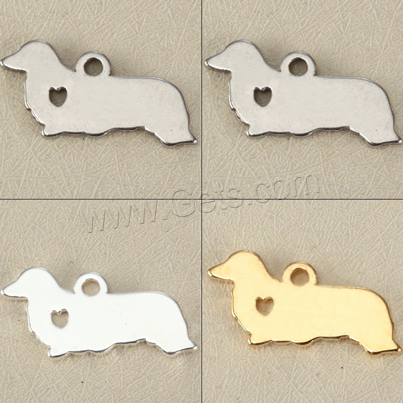 Stainless Steel Tag Charm, Dog, plated, laser pattern & Customized, more colors for choice, 11x22mm, Hole:Approx 1.5mm, Sold By PC