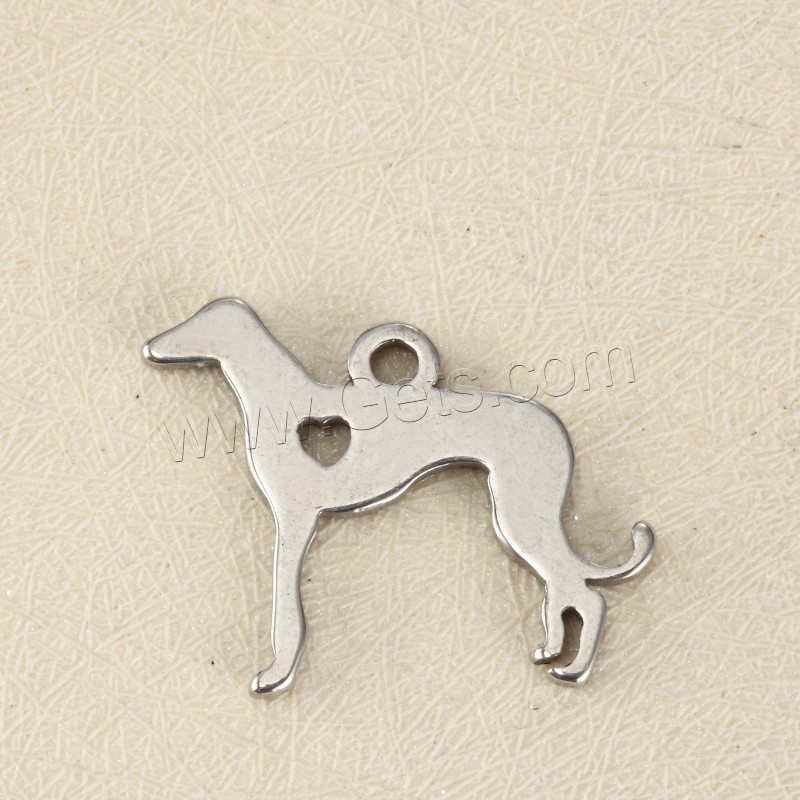 Stainless Steel Tag Charm, Dog, plated, laser pattern & Customized, more colors for choice, 16x22mm, Hole:Approx 1.5mm, Sold By PC