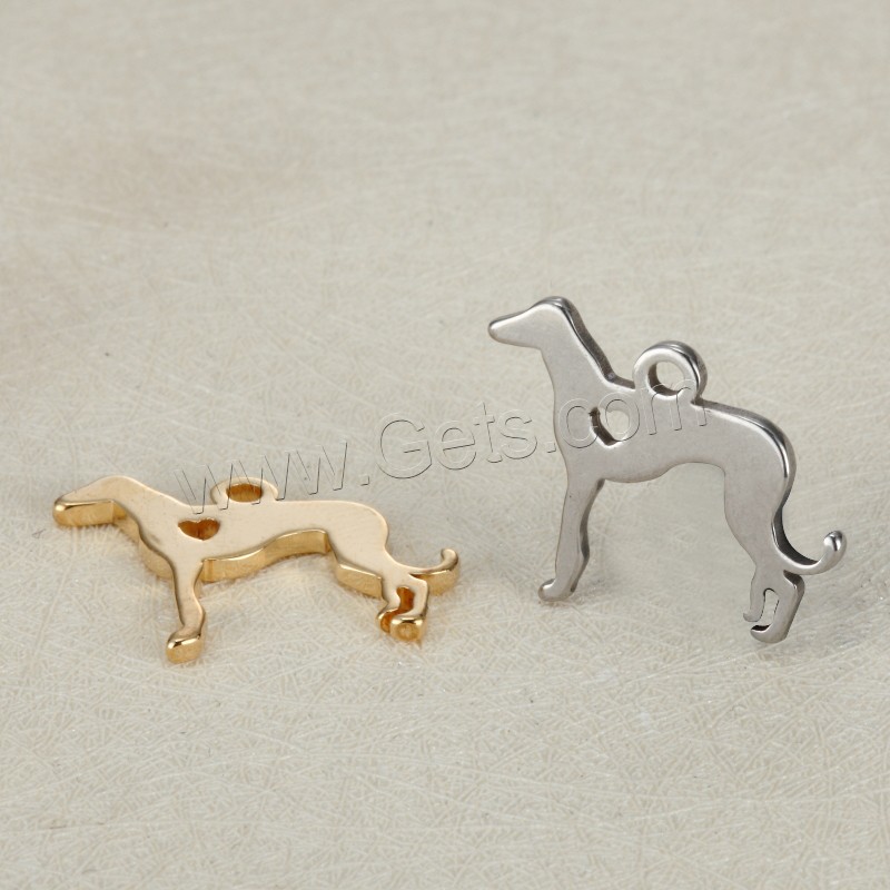 Stainless Steel Tag Charm, Dog, plated, laser pattern & Customized, more colors for choice, 16x22mm, Hole:Approx 1.5mm, Sold By PC