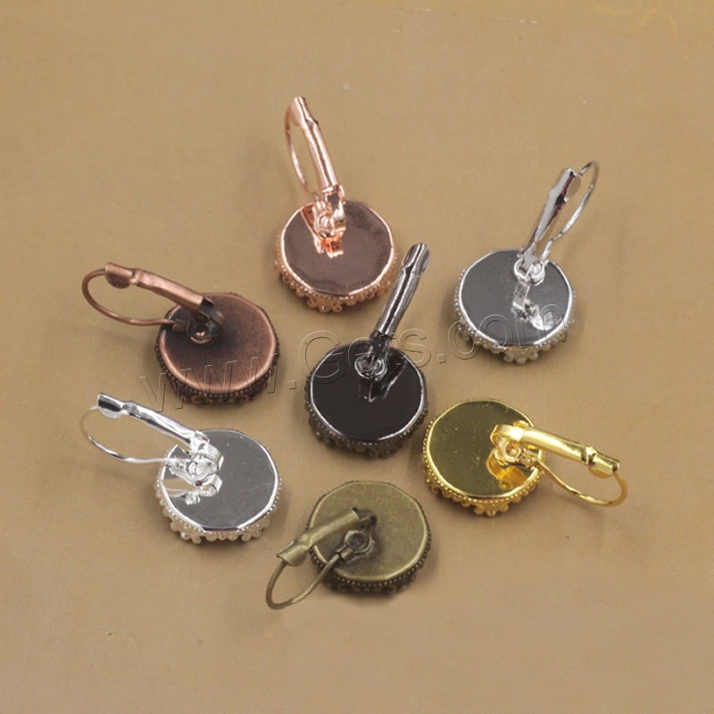 銅 レバーバックパーツ, 花形, メッキ, 選択のための異なる内径, 無色, ニッケル、鉛、カドミウムフリー, 12-15mm, 20パソコン/バッグ, 売り手 バッグ