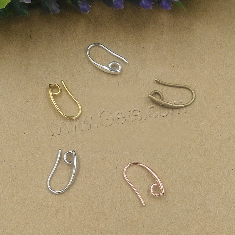 Brass Earring Hook, plated, different size for choice, more colors for choice, nickel, lead & cadmium free, 50PCs/Bag, Sold By Bag