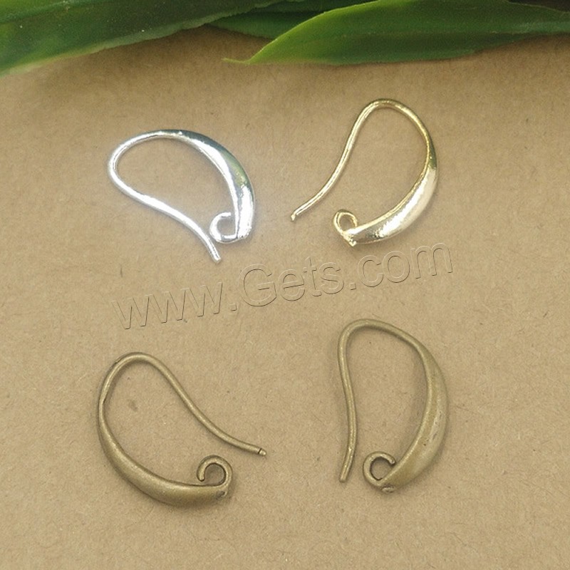 Brass Earring Hook, plated, different size for choice, more colors for choice, nickel, lead & cadmium free, 50PCs/Bag, Sold By Bag