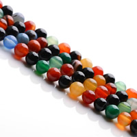 Natural Rainbow Agate Beads, Round Approx 1mm Approx 15.5 Inch 