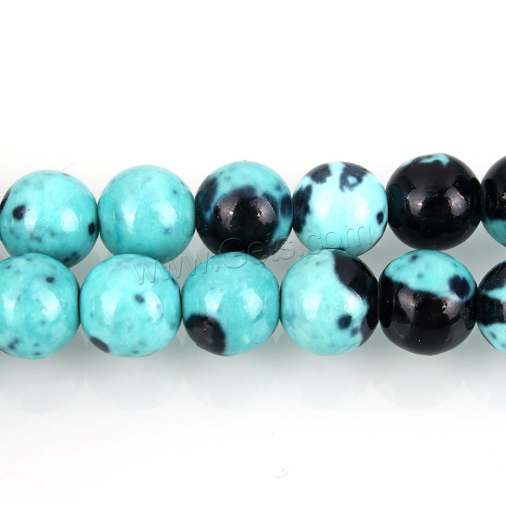 Gefärbte Jade Perlen, rund, verschiedene Größen vorhanden, Länge:ca. 16 ZollInch, verkauft von Strang