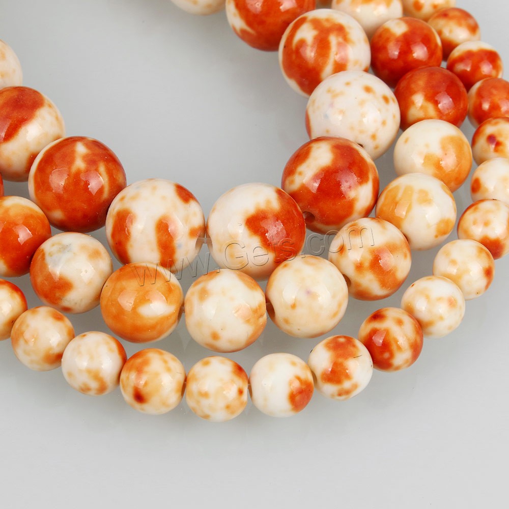 Dyed Jade Beads, Round, different size for choice, orange, Length:Approx 16 Inch, Sold By Strand