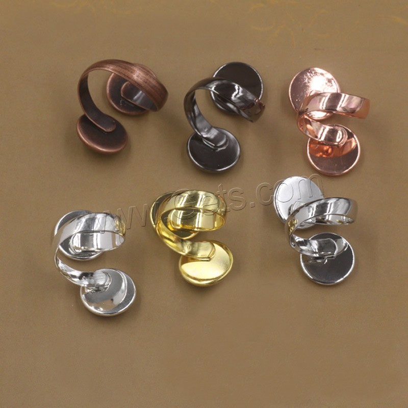 Латунная основа-гнездо для кольца, Латунь, Плоская круглая форма, Другое покрытие, различный внутренний диаметр по выбору, Много цветов для выбора, не содержит никель, свинец, 10-12mm, 10ПК/сумка, продается сумка