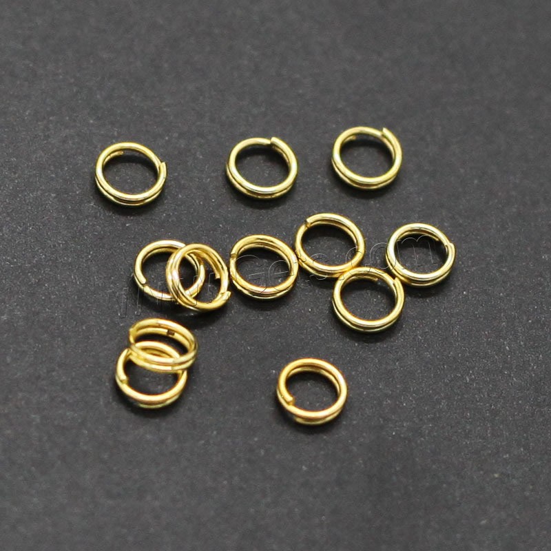 Iron Split Ring, Donut, plated, different size for choice, more colors for choice, lead & cadmium free, 500G/Bag, Sold By Bag