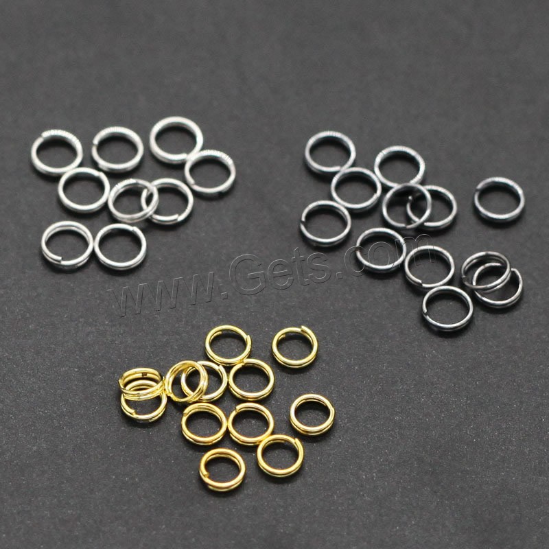 Iron Split Ring, Donut, plated, different size for choice, more colors for choice, lead & cadmium free, 500G/Bag, Sold By Bag