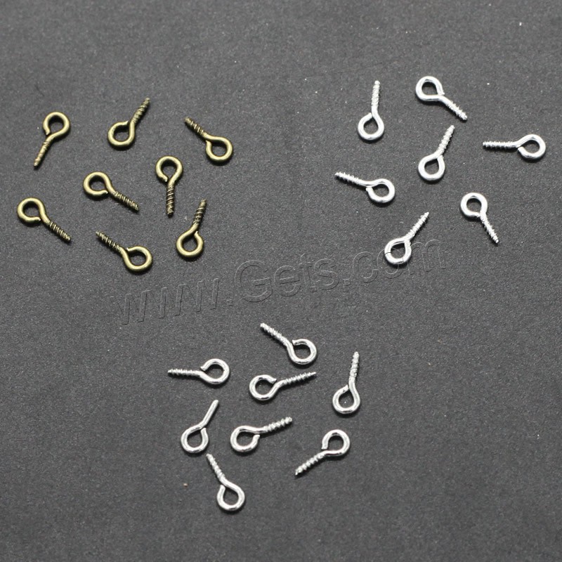 Eisen Headpins, Kreisring, plattiert, verschiedene Größen vorhanden, keine, frei von Blei & Kadmium, 1000PCs/Tasche, verkauft von Tasche