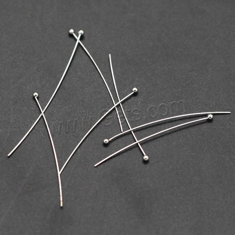 Eisen Headpins, plattiert, verschiedene Größen vorhanden, keine, frei von Blei & Kadmium, 1000PCs/Tasche, verkauft von Tasche