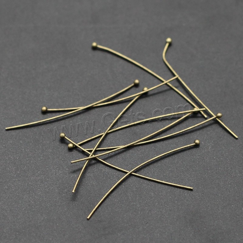 Eisen Headpins, plattiert, verschiedene Größen vorhanden, keine, frei von Blei & Kadmium, 1000PCs/Tasche, verkauft von Tasche