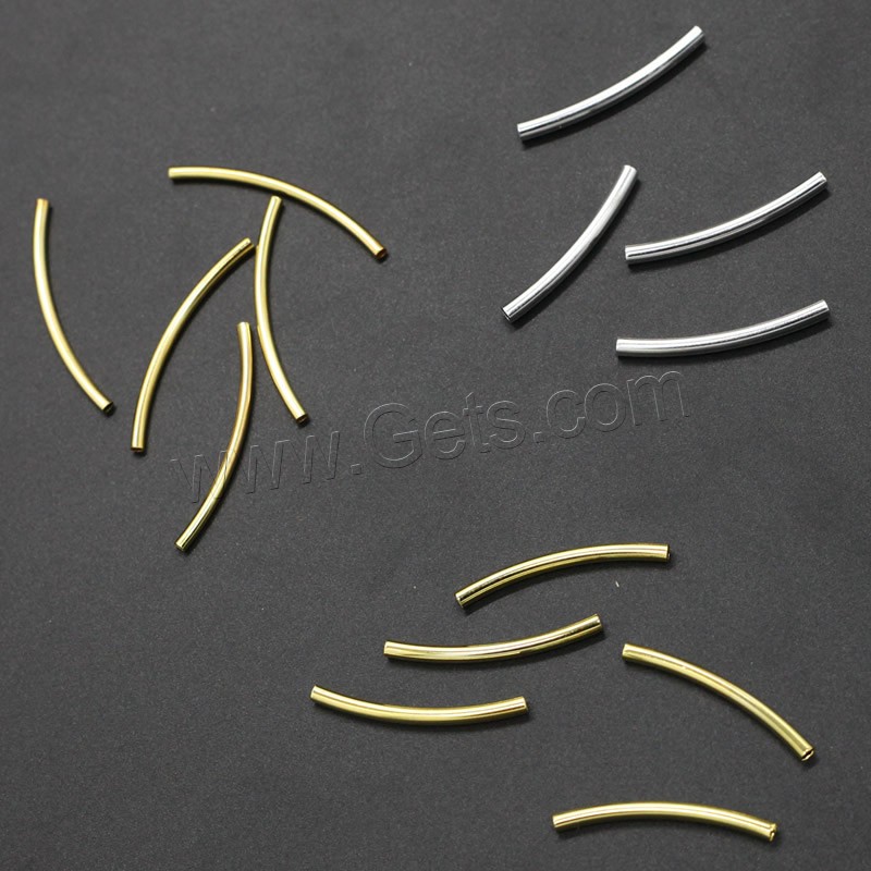 Brass Tube Beads, plated, different size for choice, more colors for choice, nickel, lead & cadmium free, 1000PCs/Bag, Sold By Bag