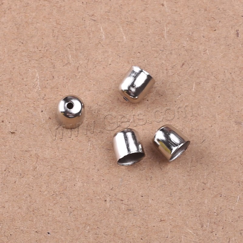 Iron Bead Tip, platinum color plated, different size for choice, lead & cadmium free, 2000PCs/Bag, Sold By Bag