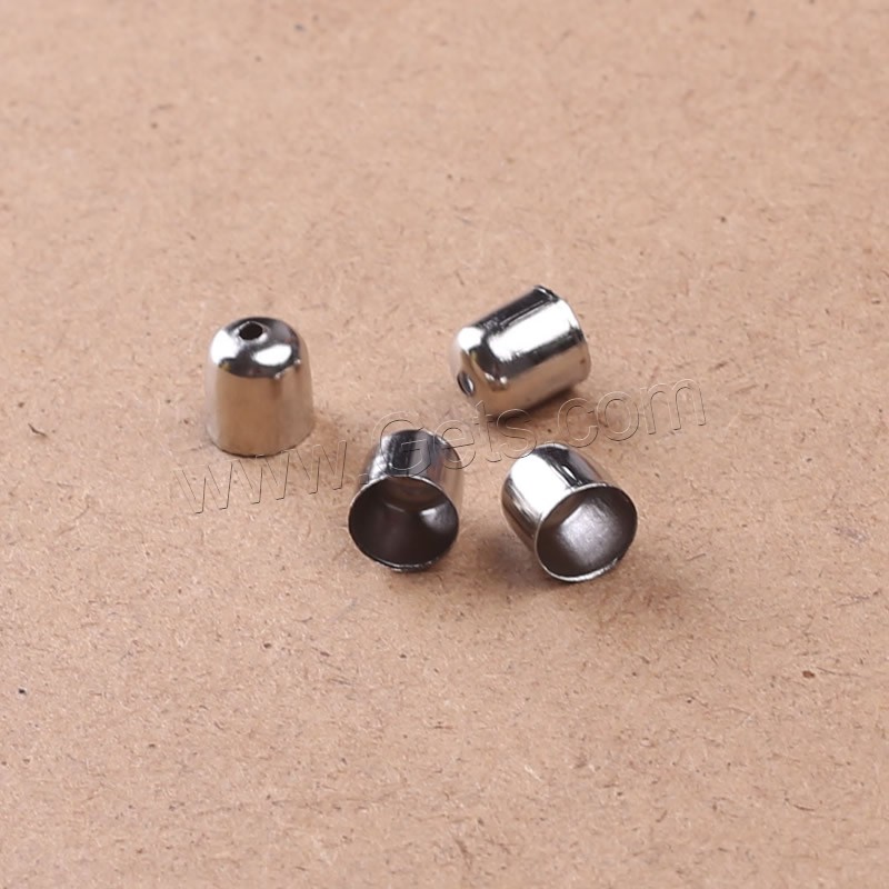 Iron Bead Tip, platinum color plated, different size for choice, lead & cadmium free, 2000PCs/Bag, Sold By Bag