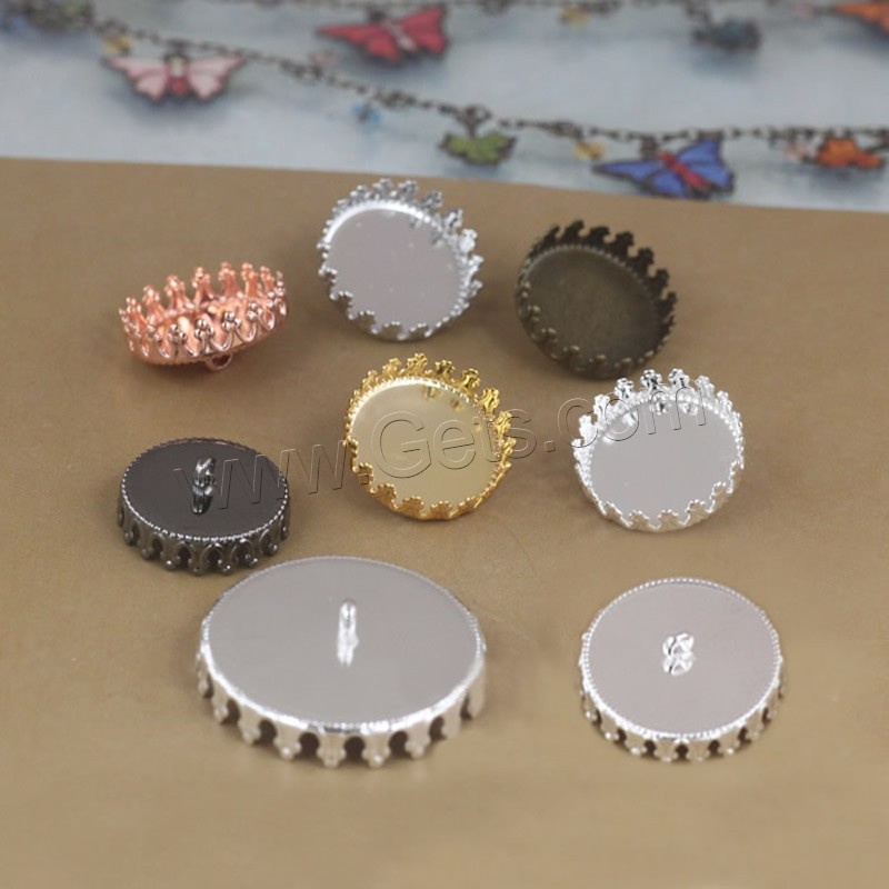 Brass Button Findings, Bottle Saver, plated, different inner diameter for choice, more colors for choice, nickel, lead & cadmium free, 12-25mm, 30PCs/Bag, Sold By Bag