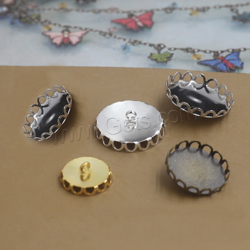 銅 ボタンパーツ, 花形, メッキ, 選択のための異なる内径, 無色, ニッケル、鉛、カドミウムフリー, 10-25mm, 50パソコン/バッグ, 売り手 バッグ
