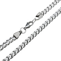 Collar de cadena de acero inoxidable, cadenilla, color original, 5mm, longitud:aproximado 24 Inch, Vendido por Sarta