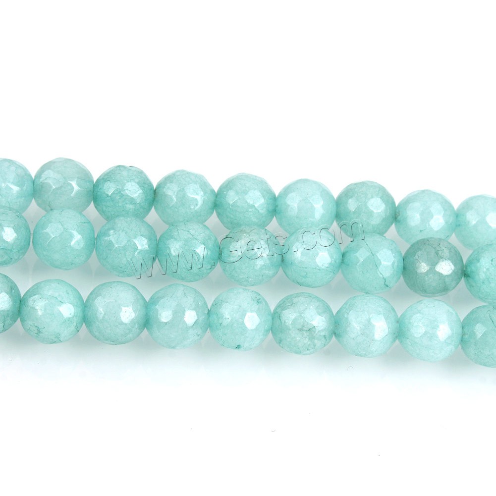 Amazonite Beads, Round, different size for choice & faceted, Grade A, Length:15 Inch, Sold By Strand