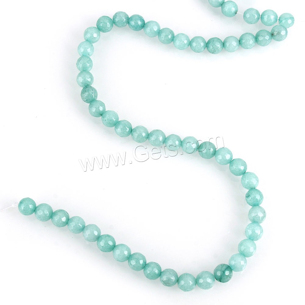 Amazonite Beads, Round, different size for choice & faceted, Grade A, Length:15 Inch, Sold By Strand