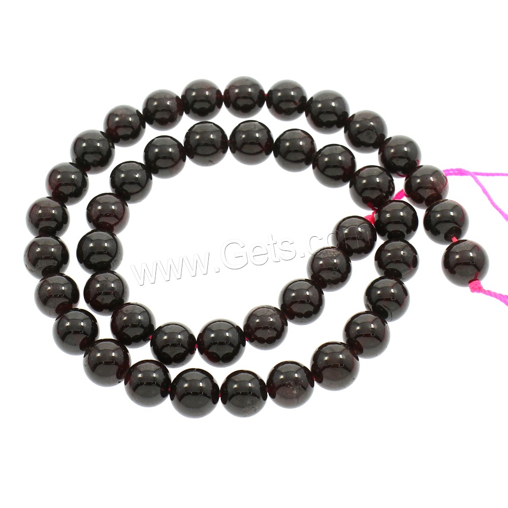 Natural Garnet Beads, Round, January Birthstone & different size for choice, Hole:Approx 1mm, Length:Approx 15.5 Inch, Sold By Strand