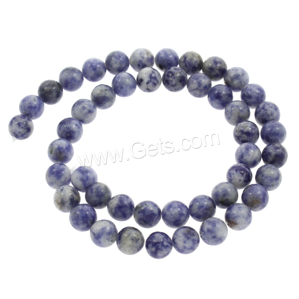Blue Spot Beads, Round, natural, different size for choice, Hole:Approx 1mm, Length:Approx 15.5 Inch, Sold By Strand