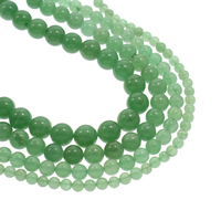 Green Aventurine Bead, Round Approx 1mm Approx 15.5 Inch 