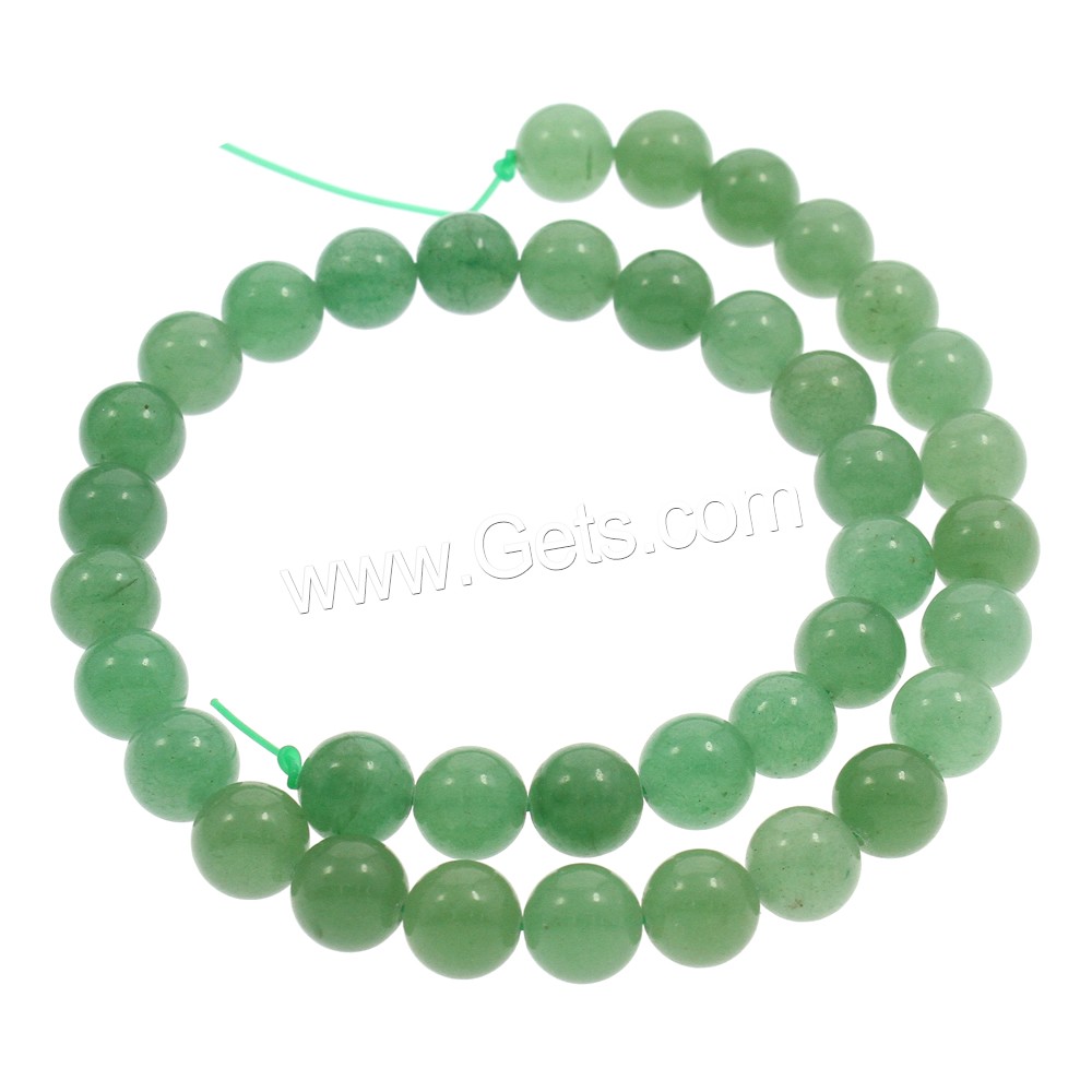 Green Aventurine Bead, Round, different size for choice, Hole:Approx 1mm, Length:Approx 15.5 Inch, Sold By Strand