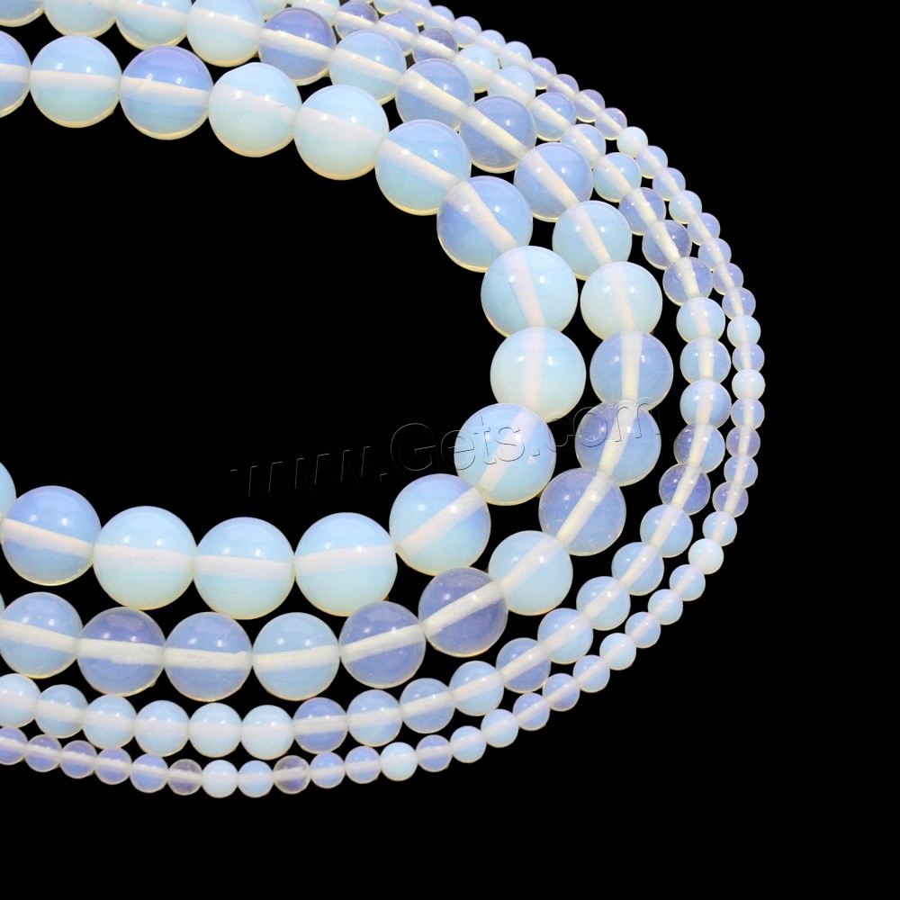 Sea Opal Jewelry Beads, Round, natural, different size for choice, Hole:Approx 1mm, Length:Approx 15.5 Inch, Sold By Strand