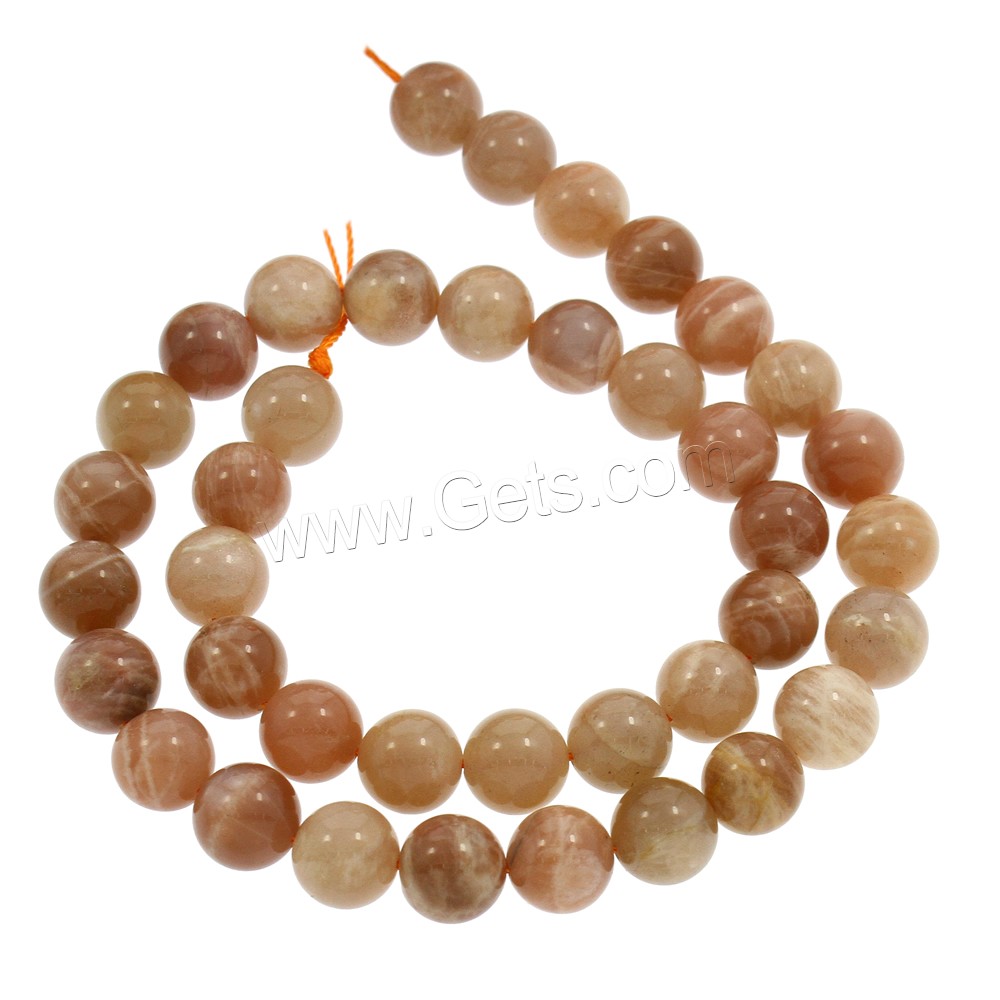 Sunstone Bead, Round, natural, different size for choice, Hole:Approx 1mm, Length:Approx 15.5 Inch, Sold By Strand