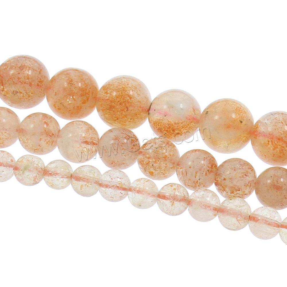 Strawberry Quartz Beads, Round, natural, different size for choice, Hole:Approx 1mm, Length:Approx 15.5 Inch, Sold By Strand