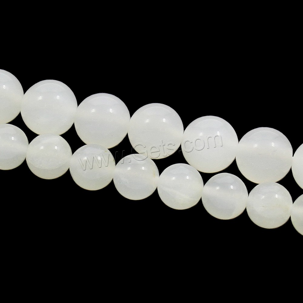 Лунный камень бисер, Круглая, натуральный, разный размер для выбора, класса AAA, отверстие:Приблизительно 1mm, длина:Приблизительно 15.5 дюймовый, продается Strand
