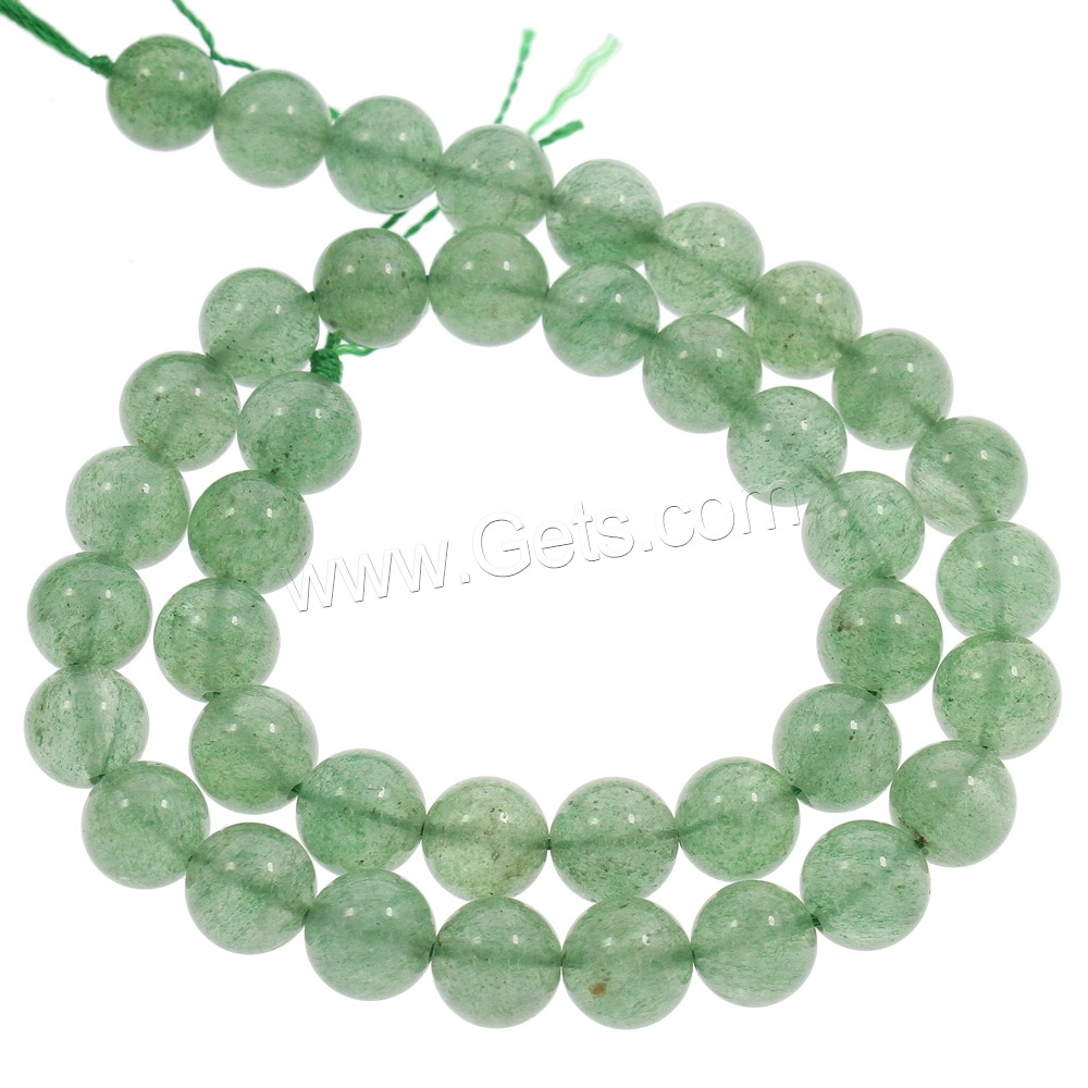 Strawberry Quartz Beads, Round, natural, different size for choice, green, Grade AAA, Hole:Approx 1mm, Length:Approx 15.5 Inch, Sold By Strand