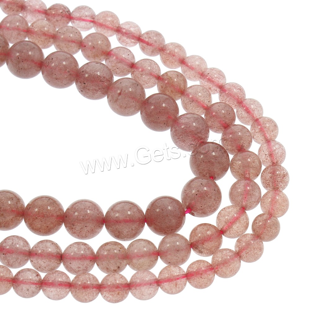 Strawberry Quartz Beads, Round, natural, different size for choice, red, Grade AAA, Hole:Approx 1mm, Length:Approx 15.5 Inch, Sold By Strand