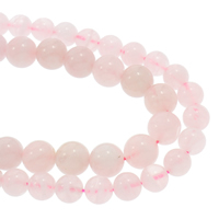 Natural Rose Quartz Beads, Round Approx 1mm Approx 15.5 Inch 