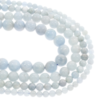 Aquamarine Beads, Round, natural, March Birthstone Approx 1mm Approx 15.5 Inch 