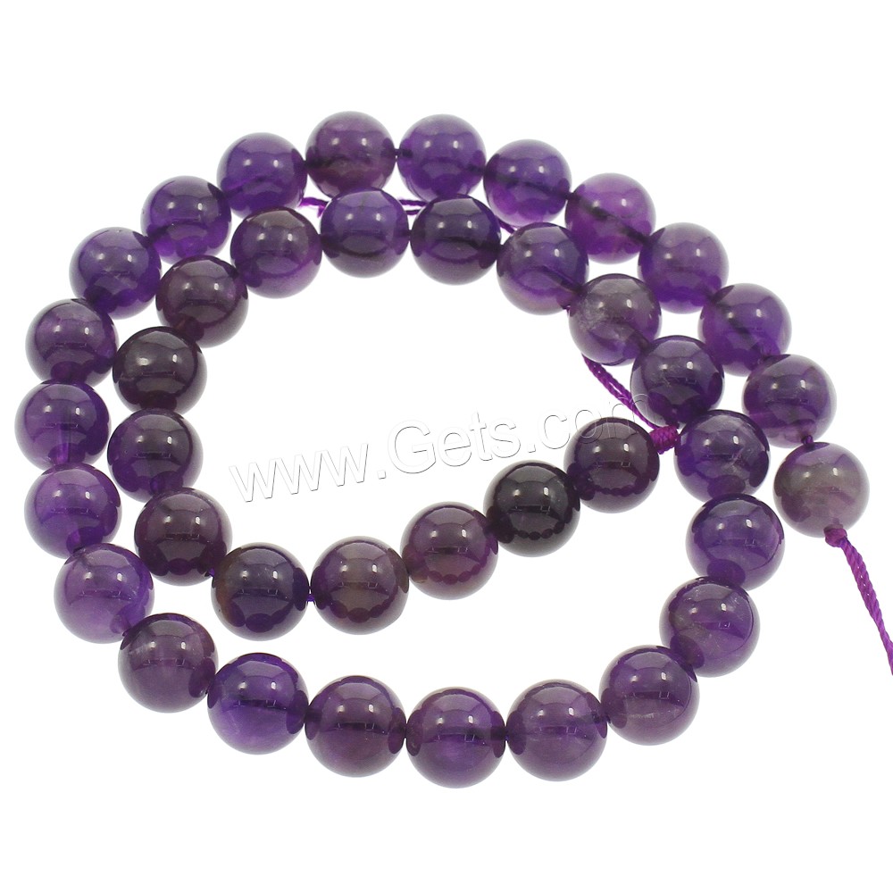 Natural Amethyst Beads, Round, February Birthstone & different size for choice, Grade AAA, Hole:Approx 1mm, Length:Approx 15.5 Inch, Sold By Strand