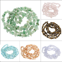 Gemstone Chips, Nuggets, natural 4-12mm Approx 1mm Approx 30 Inch, Approx 