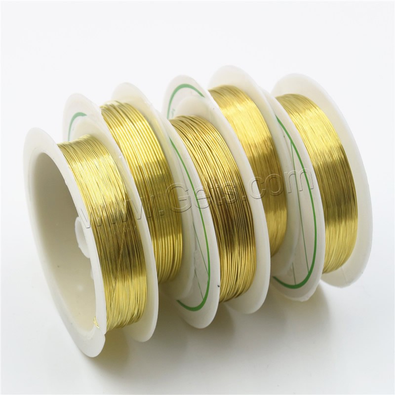 Brass Wire, plated, different size for choice, more colors for choice, lead & cadmium free, Sold By Spool