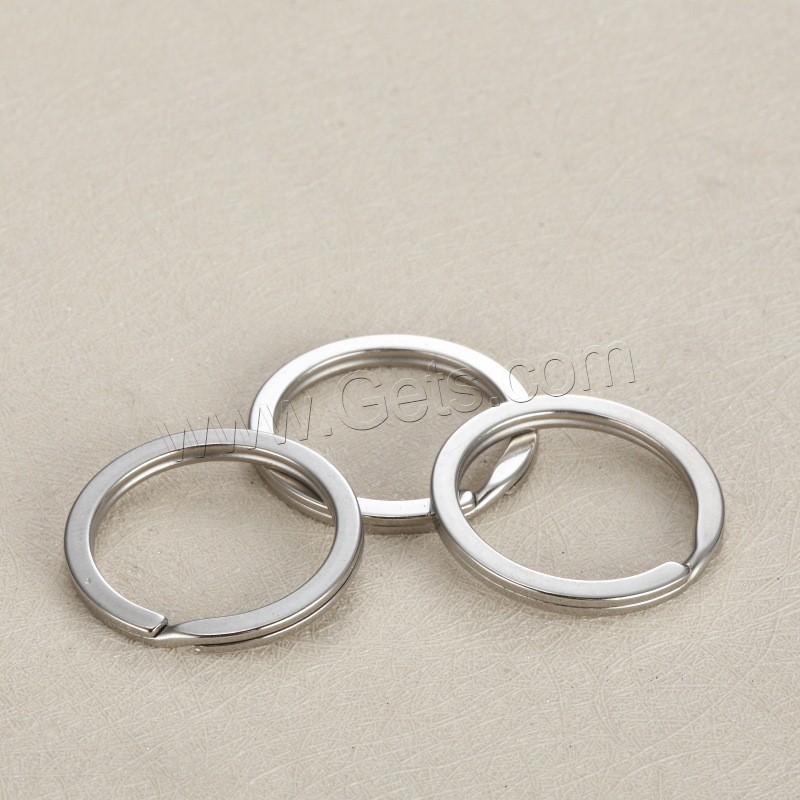 Clés anneau en acier inoxydable , normes différentes pour le choix, couleur originale, Vendu par PC